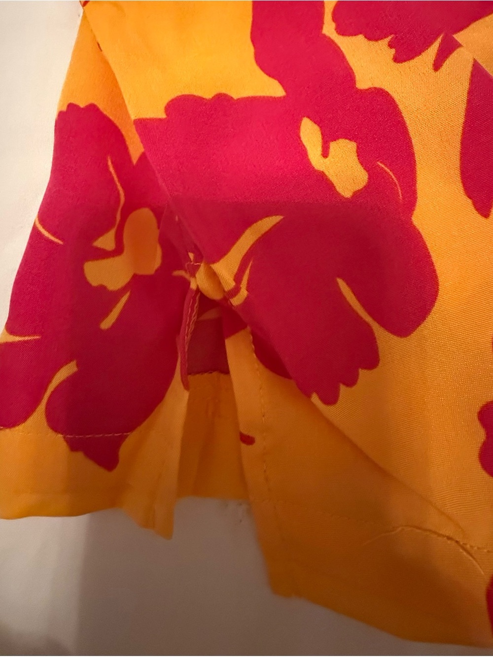 Umgee Orange Tunic with Fuchsia Floral Print - Picture 3 of 3